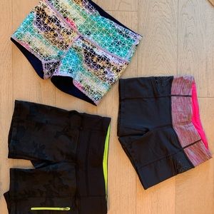 Lululemon Run Shorts size 2 (3 pair)